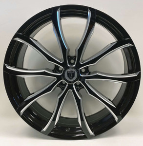 Borghini Bw32 Wheels Rims 20x8.5 5x114.3 Black Milled 35mm | WBWW032S29O21P010F050C13