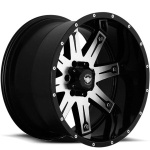 Gima Off-Road Of9 Wheels Rims 20x12 8x170 Black Machined Face Rivets -44mm | GMA-OF9-21209-N44BM