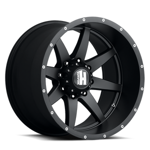 Havok 112 Wheels Rims 22x12 6x5.5 (6x139.7) Full Black Rivets -44mm | HAV112-2212-83-N44DFB