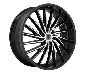Redsport Rs56 22x9.5 6x139.7 Black Machined 30mm Wheels