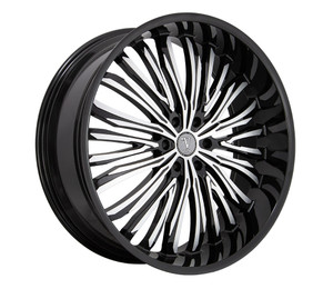 Velocity Vw36 Wheels Rims 24x9.5 6x139.7 Black Machined 30mm | WVWW036S47O18P024F031C16