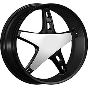 Velocity Vw930 Wheels Rims 20x7.5 4x100 4x4.5 (4x114.3) Black Chrome Insert 38mm | VW930-2740BMC