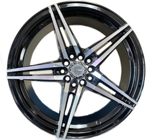 Velsen 567 Wheels Rims 17x7.5 5x100 5x4.5 (5x114.3) Black Machined 35mm | VEL561-7750BM