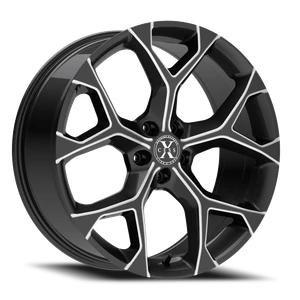 DOORBUSTER PRICING! - Xcess X05 5 Flake Wheel 20x8.5 5x112 Gloss Black Milled 35mm - FREE T-SHIRT INCLUDED! | X05051235GBML