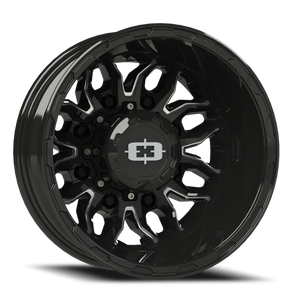 Vision Korupt 410 Dually Wheel 17x6.5 8x210 Gloss Black Milled Spoke -143mm | 410-7679GBMSR