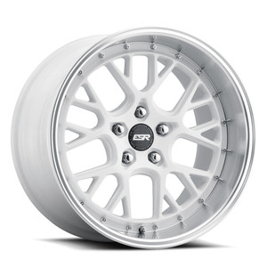 Esr Cs11 Wheels Rims 19x10.5 Blank Custom Drilled Gloss White W/ Machined Lip 22mm | 90511122 CS11WHT-ML