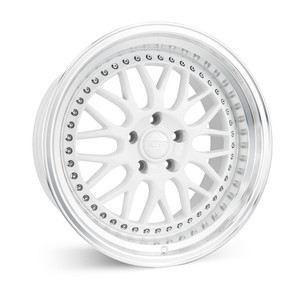 Esr Sr01 Wheels Rims 19x9.5 Blank Custom Drilled Gloss White W/ Machined Lip 35mm | 99511135 SR01WHT-ML