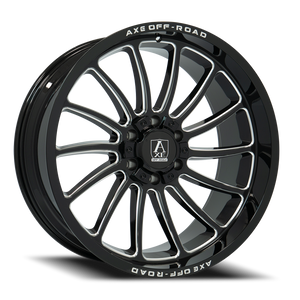 DOORBUSTER PRICING! - Axe Chronus Wheel 22x12 8x180 Gloss Black Milled -44mm - FREE T-SHIRT INCLUDED! | 22128180-44CHRBM