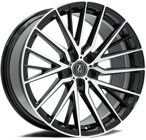 Axe Ex40 Wheels Rims 20x8.5 5x112 Black And Polished Face 40mm | 8520BLNK40EX40BP-5x112