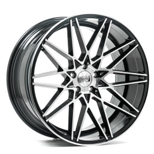 Axe Zx4 Wheels Rims 22x9 5x110 Black And Polished Face 35mm