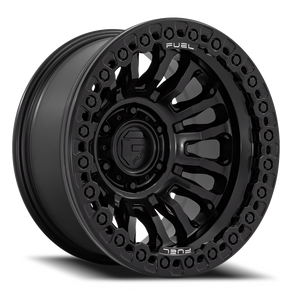 ☆nff☆ pin drop ringblack nff1 Fuel Fc125 Rincon Beadlock Wheels Rims 17x9 5x127 Black