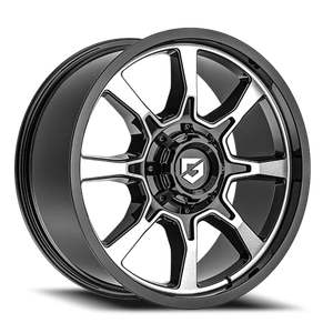 DOORBUSTER PRICING! - Gear Off Road 772Mb Wheel 18x9 6x135 & 6x139.7 Gloss Black Machined 18mm | 772MB-8906818