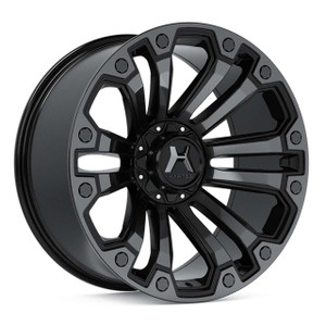 Hartes Metal Rhino Wheels Rims 22x10 6x135 6x5.5 (6x139.7) Black Machined Dark Tint Satin Lacquer -18mm | 73822N12VN-18KMFTDTM2MHF