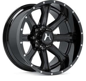 Hartes Metal Strike Wheels Rims 22x12 6x135 6x5.5 (6x139.7) Black Milled Dimples -44mm | 71122S12VN-44KCD2MHF