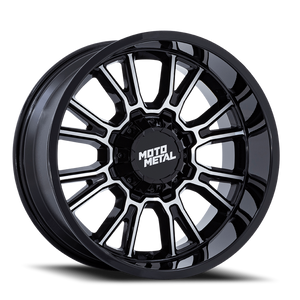 Moto Metal Mo810 Legacy Wheel 20x9 5x127 & 5x139.7 Gloss Black Machined 1mm - FREE T-SHIRT INCLUDED! | MO810BD20903501