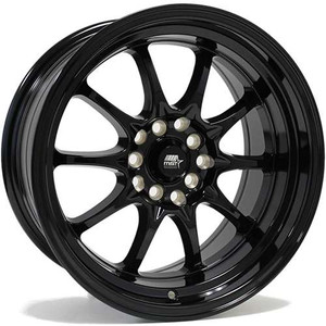 Mst Mt11 Wheels Rims 16x8 5x100 5x4.5 (5x114.3) Black 15mm | 11-6817-15-BLK