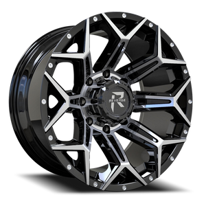 Revenge Rv202 Wheel 20x10 8x165.1 Black Machined -19mm - FREE T-SHIRT INCLUDED! | RV202-20108165-19BM