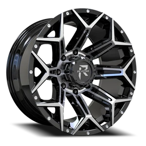 Revenge Rv202 Wheel 20x9 8x165.1 Black Machined 0mm - FREE T-SHIRT INCLUDED! | RV202-20908165+00BM