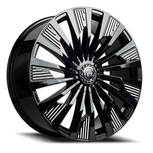 Vct Alpha Wheel 20x8.5 5x114.3 & 5x120 Black Machined 38mm | ALP-208551420+38BM