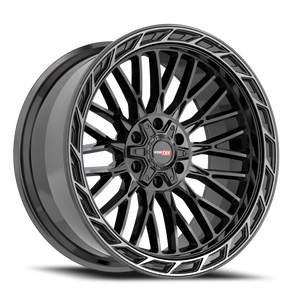 DOORBUSTER PRICING! - Vortek Vrp-502 Wheel 20x9 5x127 & 5x139.7 Black Diamond Cut Ring With Dark Tint 12mm | 5022094312BDCTR