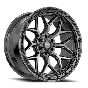 DOORBUSTER PRICING! - Vortek Vrp-504 Wheel 20x9 5x139.7 & 5x150 Black Diamond Cut With Dark Tint 18mm | 5042094418BDCDT