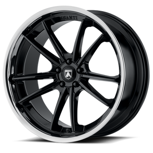 Asanti Abl-23 Sigma Wheel 20x9 5x112 Gloss Black w/ Chrome Lip 25mm - FREE T-SHIRT INCLUDED! | ABL23-20905625BK