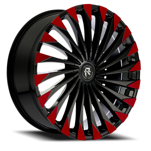 Revenge Rl106 Wheel 26x10 6x135 & 6x139.7 Black w/ Red Face 25mm - MINIMUM PURCHASE OF 4 WHEELS - FREE T-SHIRT INCLUDED! | RL106-261061351397+25BRF