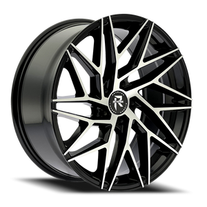 Revenge Rl102 Wheel 22x9 5x114.3 Black Machined 35mm - FREE T-SHIRT INCLUDED! | RL102-229051143+35BM
