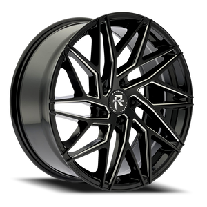 Revenge Rl102 Wheel 22x9 5x120 Black Milled 35mm - FREE T-SHIRT INCLUDED! | RL102-22905120+35BMW