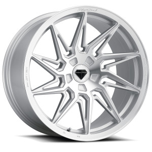 Blaque Diamond F20 Right Custom Drilled Wheel Blanks Rims 20x11 Silver Brush Face Custom Offsetmm | PW#555