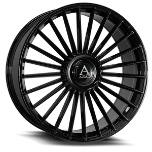Azad Az25 Custom Drilled Wheel Blanks Rims 24x10 Black 25mm | AZ252410BLANK+25GLOSSBLACK