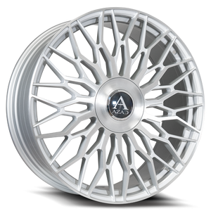 Azad Az301 Custom Drilled Wheel Blanks Rims 24x9 Brushed Silver 15mm | AZ301249BLANK+15BR/S
