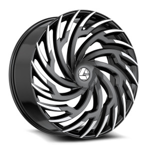 Azara Aza-536 Custom Drilled Wheel Blanks Rims 24x9 Black Machined 15mm | AZA-536249BL15BM