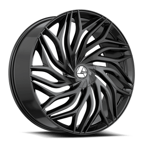 Azara Aza-537 Custom Drilled Wheel Blanks Rims 22x9.5 Black 15mm | AZA-5372295BL15GB