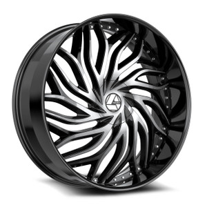 Azara Aza-537 Custom Drilled Wheel Blanks Rims 26x9.5 Black Machined 15mm | AZA-5372695BL15BM