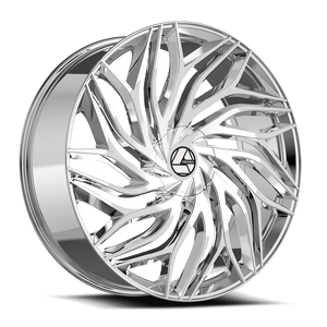Azara Aza-537 Custom Drilled Wheel Blanks Rims 28x9.5 Chrome 15mm | AZA-5372895BL15C