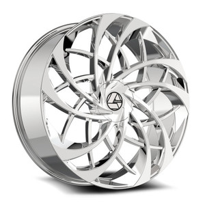 Azara Aza-540 Custom Drilled Wheel Blanks Rims 28x9.5 Chrome 15mm | AZA-5402895BL15C