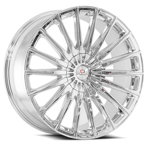 Cavallo Clv-34 Custom Drilled Wheel Blanks Rims 22x9.5 Nano Chrome 15mm | CLV-342295BLANK+15NCR