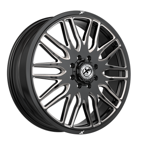 XF Off-Road Xf-240 Dually Wheels Rims 20x8.25 8x200 Black Milled 110mm | 240F208261110GBML