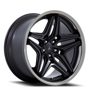 Asanti Abl-46 Duke Wheel 22x9 5x120 Satin Black With Double Dark Tint Lip 15mm - FREE T-SHIRT INCLUDED! | AB046MT22905215