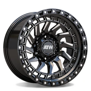 Atw Culebra Wheels Rims 17x9 6x120 Gloss Black W/ Milled Spokes 0mm | CUL1795088