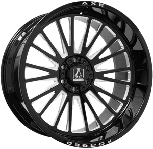 Axe Af7 Forged Wheels Rims 24x12 6x135 6x139.7 Gloss Black Milled -44mm | 241212H-44AF7BM