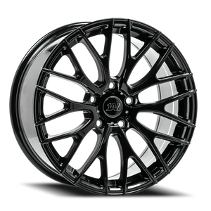 DOORBUSTER PRICING! - Axe Zx2 Wheel 18x8 5x108 Gloss Black 40mm - FREE T-SHIRT INCLUDED! | 818BLNK40ZX2BLK-5x108
