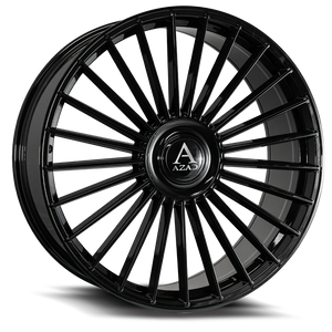 Azad Az25 Wheels Rims 22x10.5 5x112 5x4.5 (5x114.3) Black 40mm | AZ25221055112/114.3+40GLOSSBL