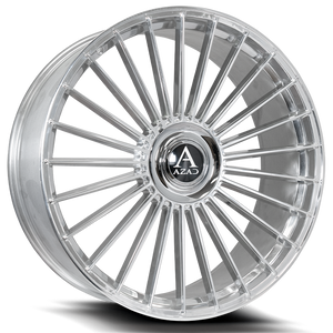 Azad Az25 Wheels Rims 22x9 5x112 5x4.5 (5x114.3) Chrome 35mm | AZ252295112/114.3+35CHROME