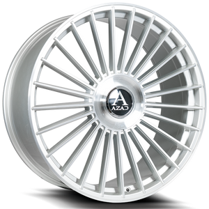 Azad Az25 Wheels Rims 24x10 5x112 5x4.5 (5x114.3) Brushed Silver 40mm | AZ2524105112/114.3+40BR/S