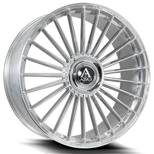 Azad Az25 Wheels Rims 24x10 6x135 6x5.5 (6x139.7) Chrome 25mm | AZ2524106135/139.7+25CHROME