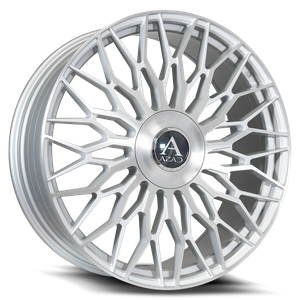 Azad Az301 Wheels Rims 22x9 5x4.5 (5x114.3) 5x120 Brushed Silver 30mm | AZ3012295114.3/120+30BR/S