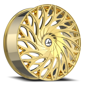 DOORBUSTER PRICING! - Azara Aza-525 Wheel 22x8.5 5x112 & 5x114.3 Nano Gold 38mm | AZA-52522853638NG