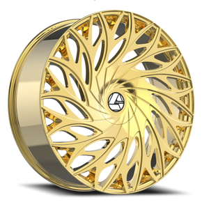 DOORBUSTER PRICING! - Azara Aza-525 Wheel 24x9 5x115 & 5x120 Nano Gold 32mm | AZA-5252493932NG